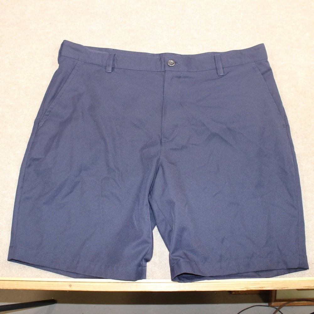 IZOD Golf Mens Size 38 Navy Blue Flat Front Performance Shorts